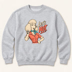 Lets Not Retro Comic Poodle — garment mockup or size chart