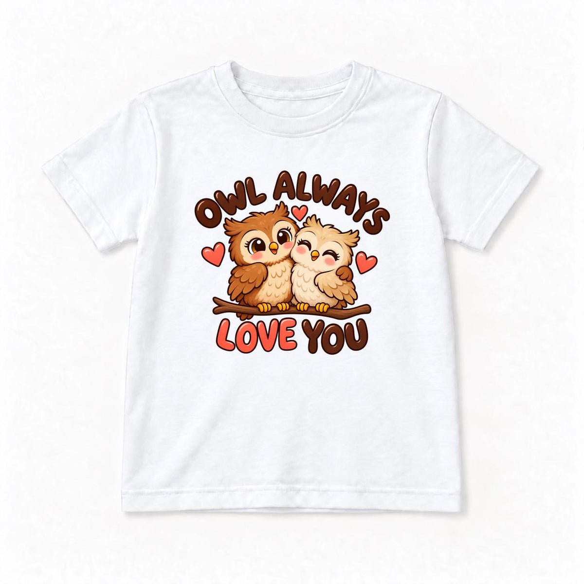 Owl Always Love You Cute Owls — garment mockup or size chart