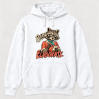Please Elaborate Retro Comic Raccoon — garment mockup or size chart