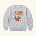 Respectfully No Retro Comic Duck — garment mockup or size chart