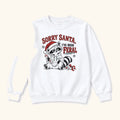 Sorry Santa Ive Been Feral Line Art Raccoon — garment mockup or size chart