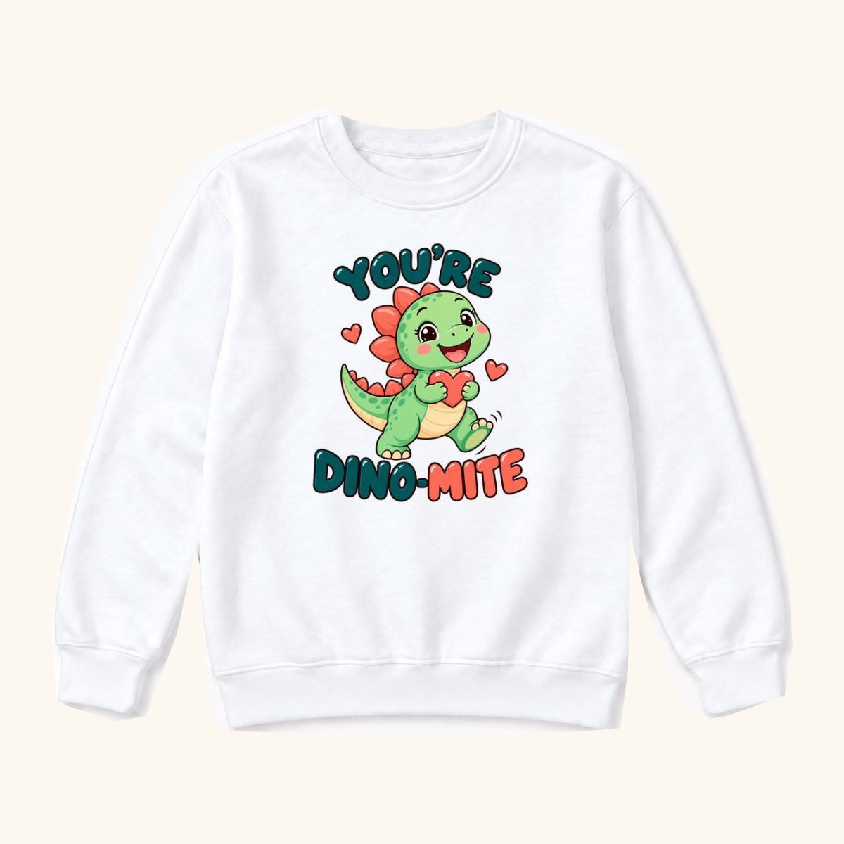 Youre Dino Mite Dinosaur — garment mockup or size chart