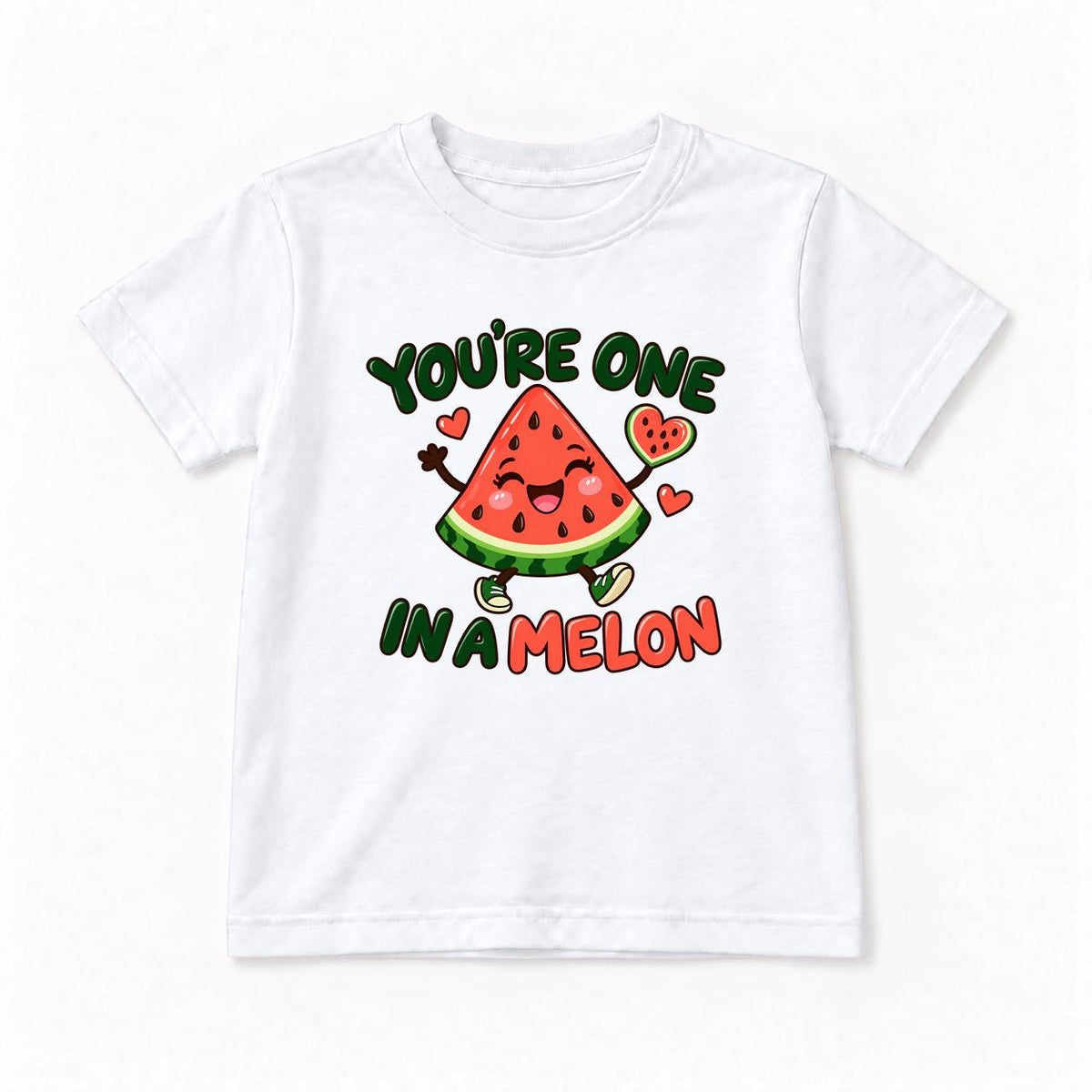 Youre One in a Melon Watermelon — garment mockup or size chart
