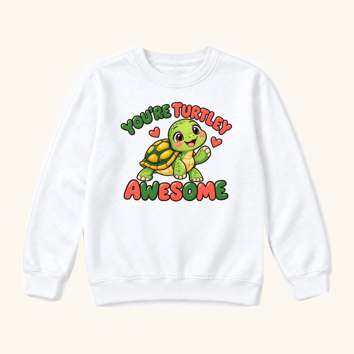 Youre Turtley Awesome Turtle — garment mockup or size chart