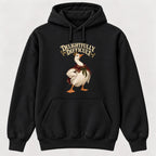 Delightfully Difficult Storybook Goose Black — garment mockup or size chart
