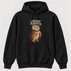 I Know Things Storybook Owl Black — garment mockup or size chart