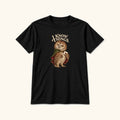 I Know Things Storybook Owl Black — garment mockup or size chart
