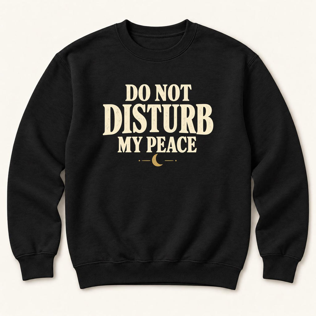 Do Not Disturb My Peace — garment mockup or size chart