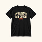 Emotionally Attached to My Couch — garment mockup or size chart