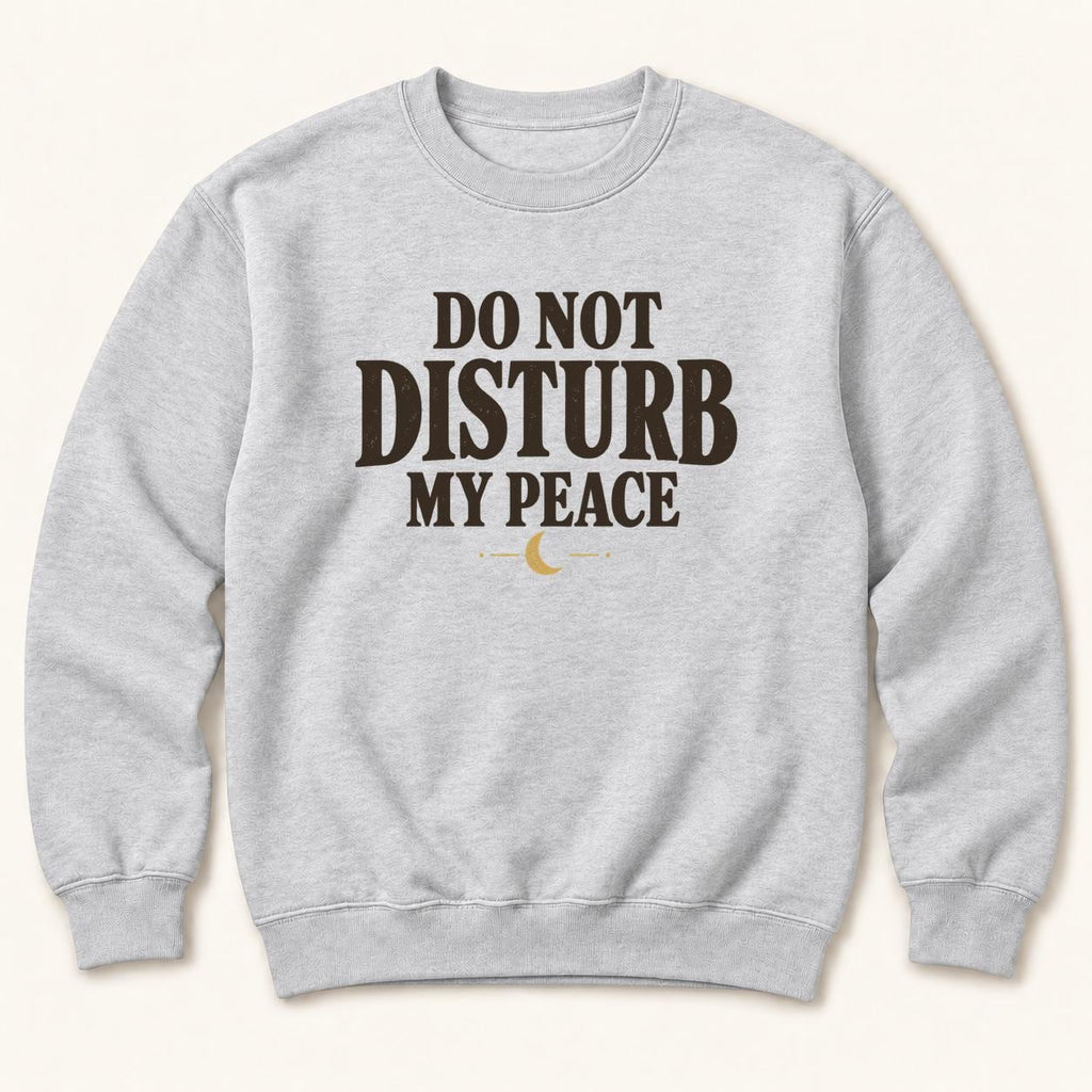 Do Not Disturb My Peace — garment mockup or size chart
