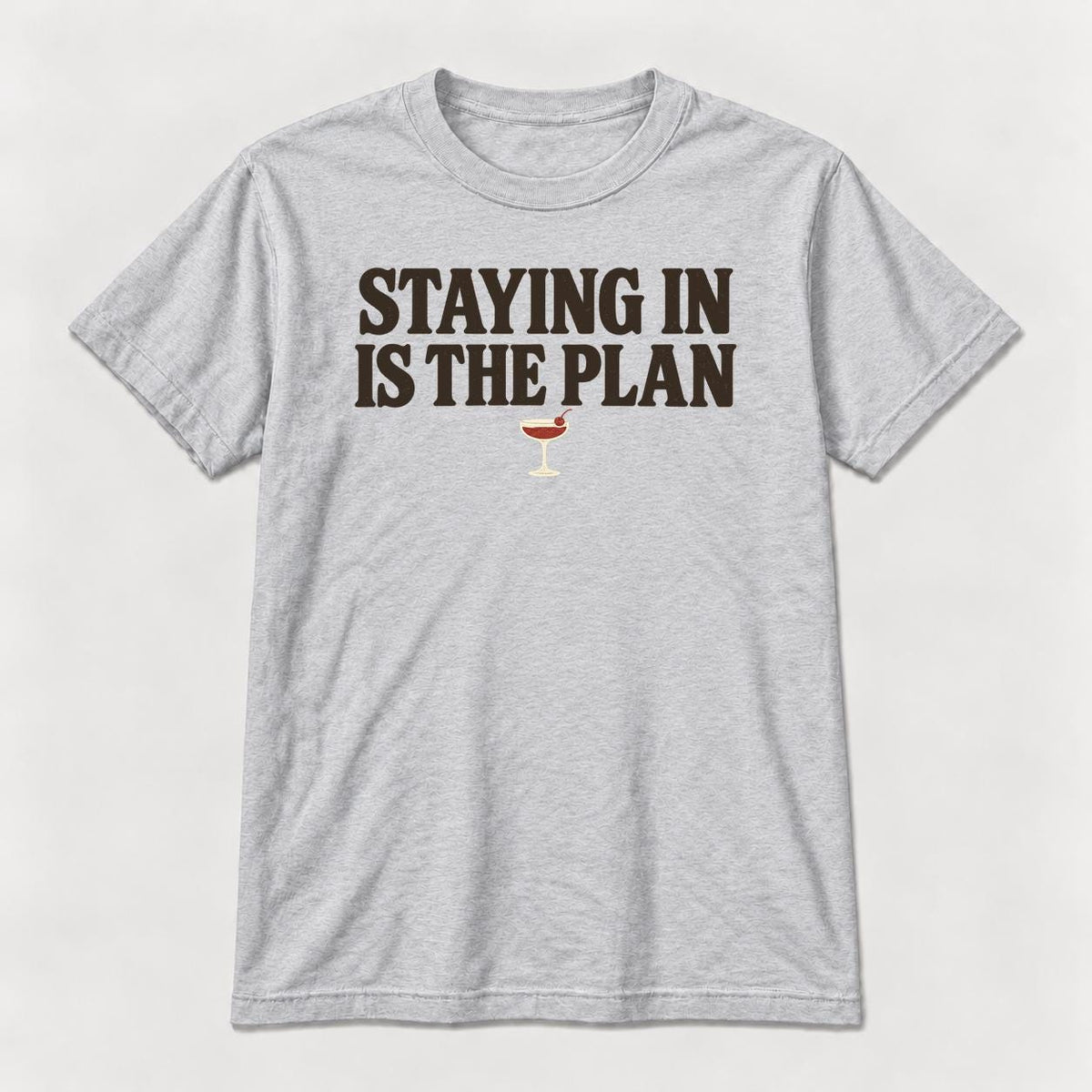 Staying In Is the Plan Homebody — garment mockup or size chart