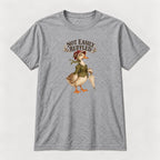 Not Easily Ruffled Storybook Duck — garment mockup or size chart