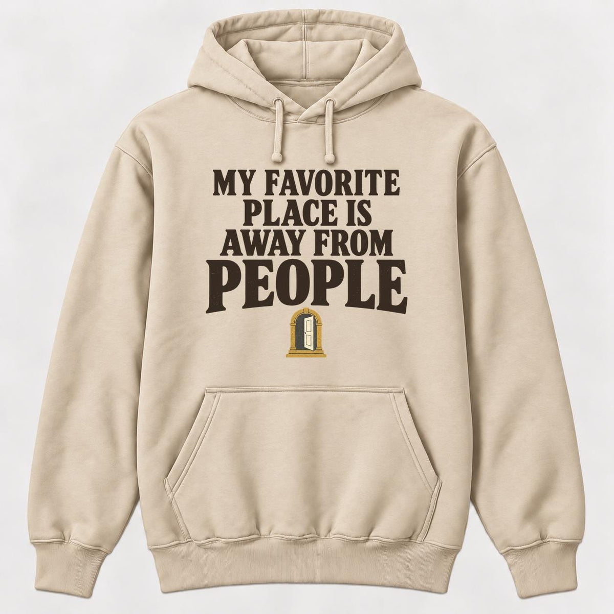 My Favorite Place Is Away from People — garment mockup or size chart