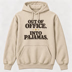 Out of Office, Into Pajamas — garment mockup or size chart
