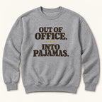 Out of Office, Into Pajamas — garment mockup or size chart