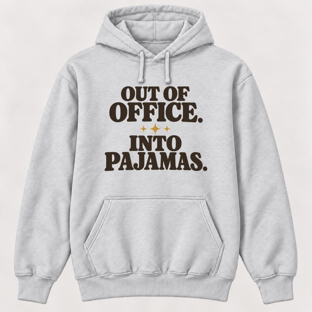 Out of Office, Into Pajamas — garment mockup or size chart