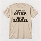 Out of Office, Into Pajamas — garment mockup or size chart